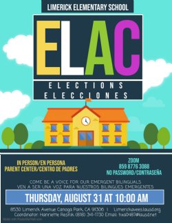 ELAC Parent Orientation and Election Flyer